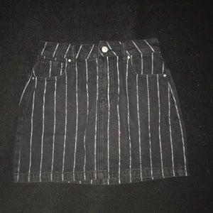 Black and white PacSun Jean Skirt